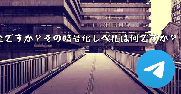 テレグラムは安全ですか？その暗号化レベルは何ですか？