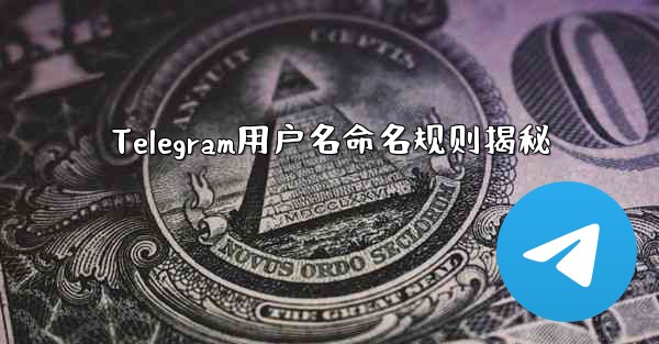 Telegram用户名命名规则揭秘