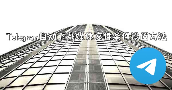 Telegram自动下载媒体文件条件设置方法