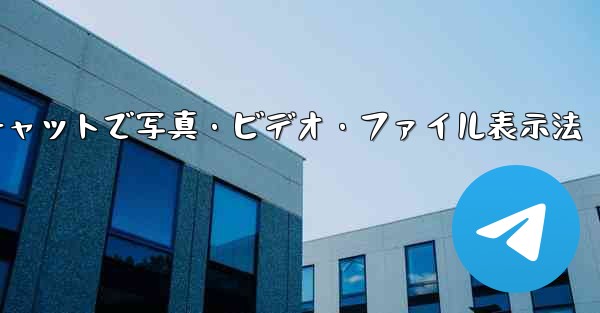 Telegram チャットで写真、ビデオ、ファイルのみを表示するにはどうすればよいですか?_Telegramチャットで写真・ビデオ・ファイル表示法