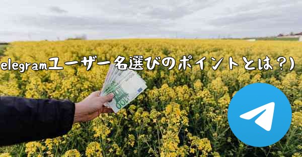 适切な telegram ユーザー名を选択するにはどうすればよいですか？(適切なTelegramユーザー名選びのポイントとは？)