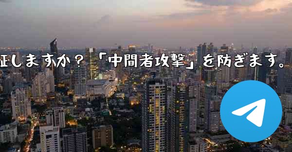 Telegram は秘密のチャット パーティーの暗号化キーをどのように検証しますか？ 「中間者攻撃」を防ぎます。