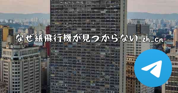 なぜ紙飛行機が見つからない zh_cn