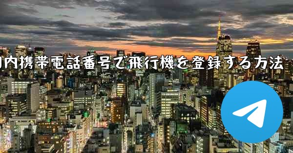 国内携帯電話番号で飛行機を登録する方法