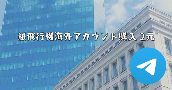 紙飛行機海外アカウント購入 2元