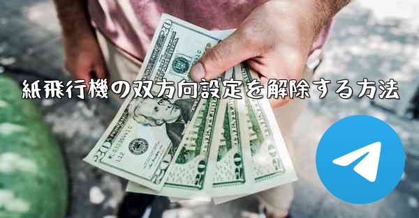 <b>紙飛行機の双方向設定を解除する方法</b>