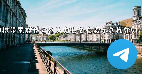 紙飛行機の携帯電話番号を入力しても表示されない