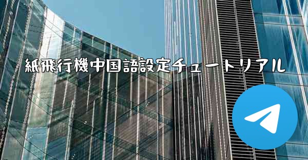紙飛行機中国語設定チュートリアル
