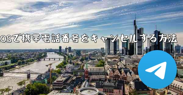 Paper Plane iOSで携帯電話番号をキャンセルする方法