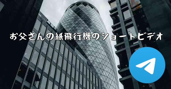 お父さんの紙飛行機のショートビデオ