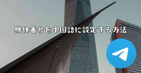 <b>機体番号を中国語に設定する方法</b>