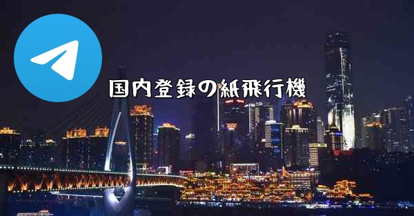 <b>国内登録の紙飛行機</b>