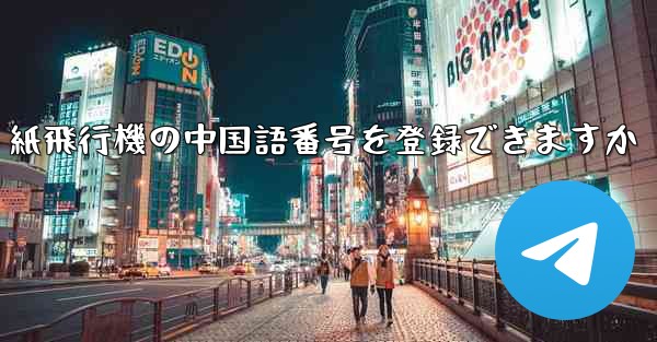 紙飛行機の中国語番号を登録できますか