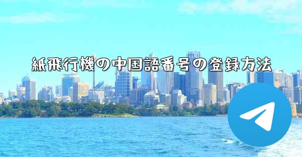 紙飛行機の中国語番号の登録方法