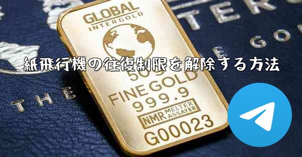 <b>紙飛行機の往復制限を解除する方法</b>