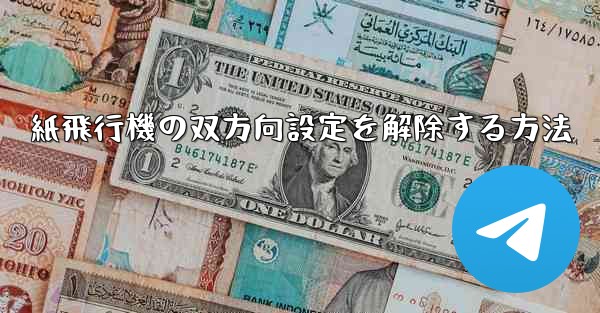 紙飛行機の双方向設定を解除する方法