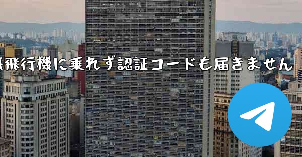 紙飛行機に乗れず認証コードも届きません