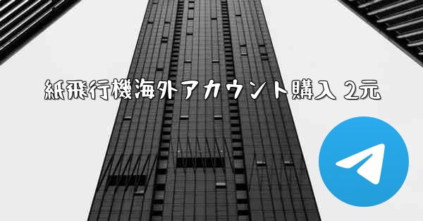 紙飛行機海外アカウント購入 2元