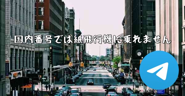 国内番号では紙飛行機に乗れません