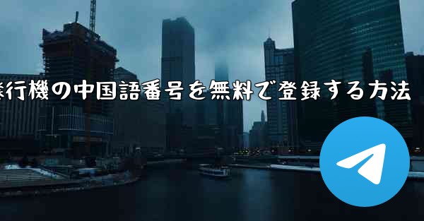 紙飛行機の中国語番号を無料で登録する方法