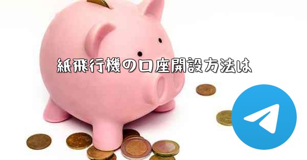 <b>紙飛行機の口座開設方法は</b>