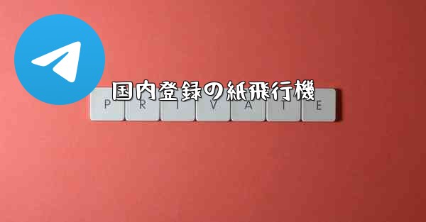 国内登録の紙飛行機