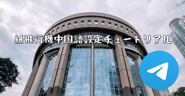 紙飛行機中国語設定チュートリアル