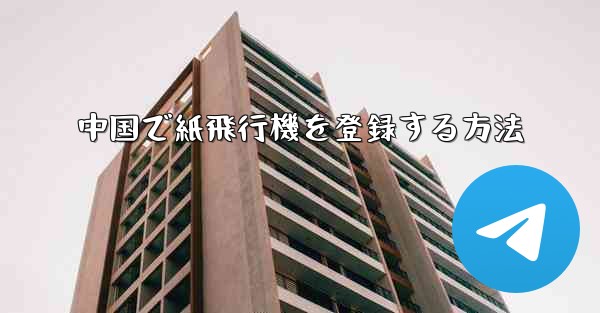 <b>中国で紙飛行機を登録する方法</b>