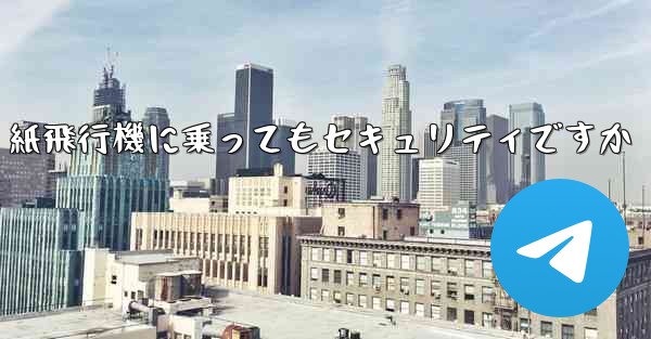 紙飛行機に乗ってもセキュリティですか