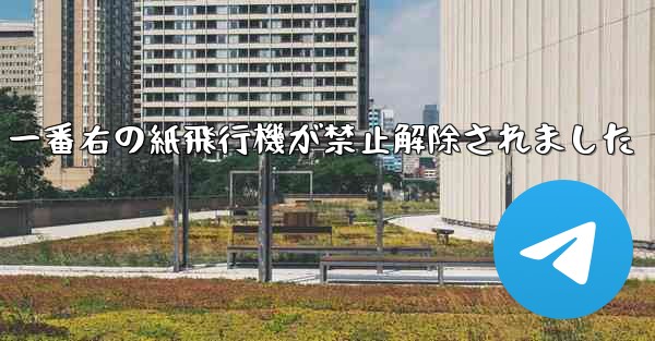 一番右の紙飛行機が禁止解除されました