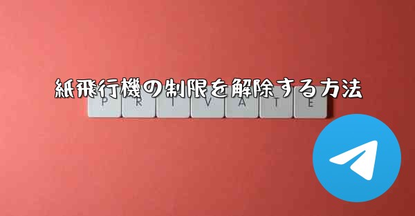 <b>紙飛行機の制限を解除する方法</b>
