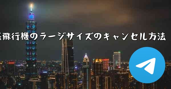 紙飛行機のラージサイズのキャンセル方法