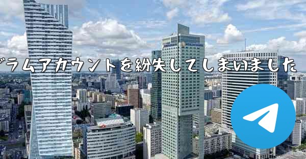 <b>紙飛行機のテレゲラムアカウントを紛失してしまいました</b>