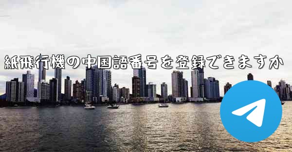 紙飛行機の中国語番号を登録できますか