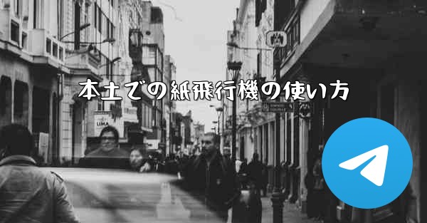 本土での紙飛行機の使い方