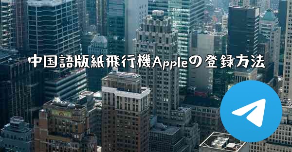 中国語版紙飛行機Appleの登録方法