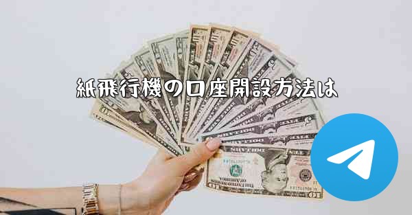 紙飛行機の口座開設方法は