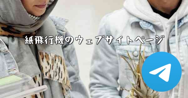 <b>紙飛行機のウェブサイトページ</b>