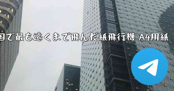 中国で最も遠くまで飛んだ紙飛行機 A4用紙