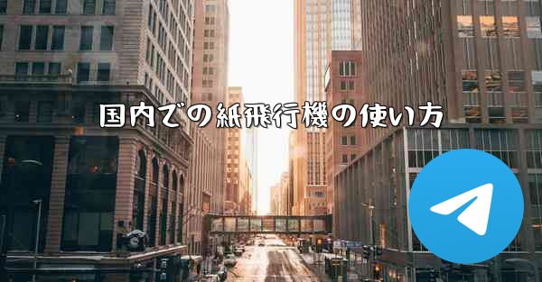 国内での紙飛行機の使い方