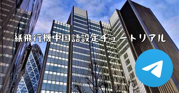 紙飛行機中国語設定チュートリアル