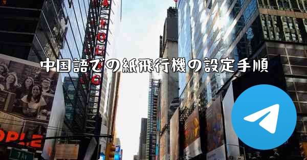 中国語での紙飛行機の設定手順