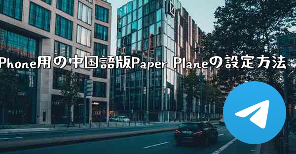 iPhone用の中国語版Paper Planeの設定方法