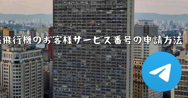紙飛行機のお客様サービス番号の申請方法