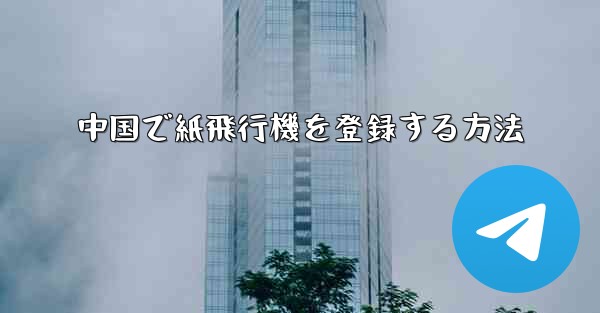 <b>中国で紙飛行機を登録する方法</b>