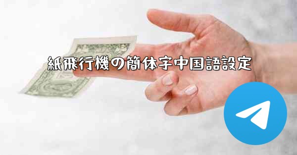 <b>紙飛行機の簡体字中国語設定</b>