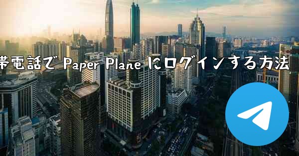 Apple 携帯電話で Paper Plane にログインする方法