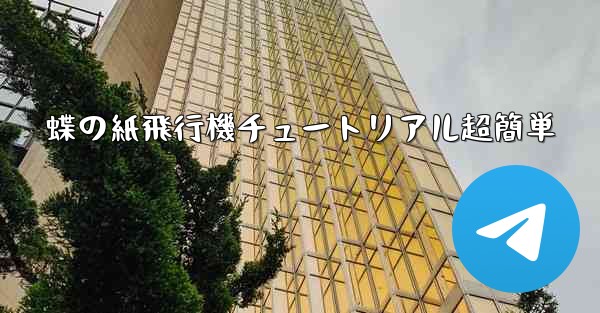 蝶の紙飛行機チュートリアル超簡単