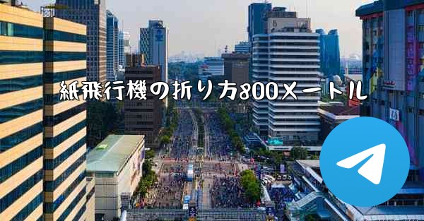 紙飛行機の折り方800メートル