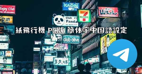 紙飛行機 PC版 簡体字中国語設定